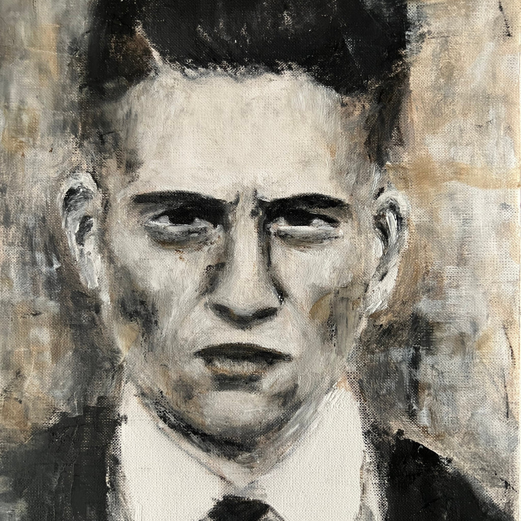 Paint a portrait with cold wax