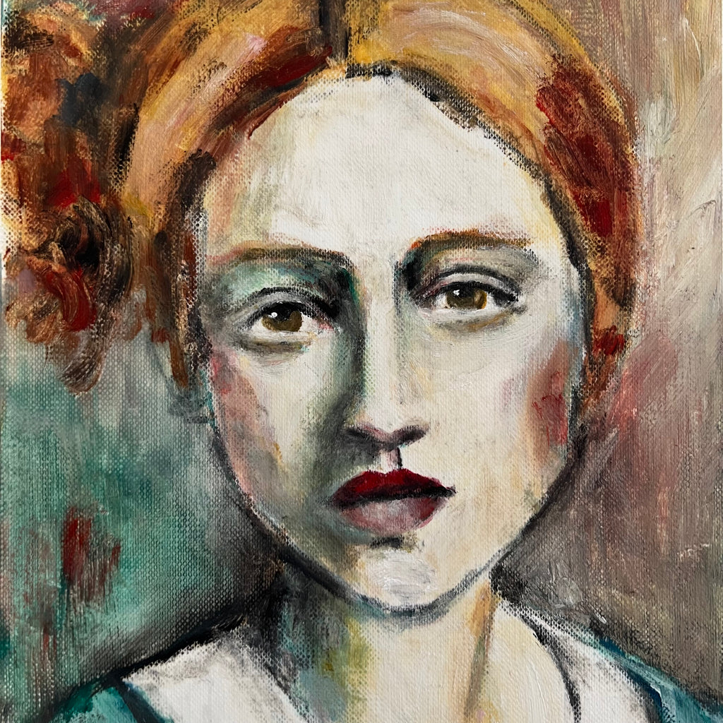 Paint a portrait with cold wax