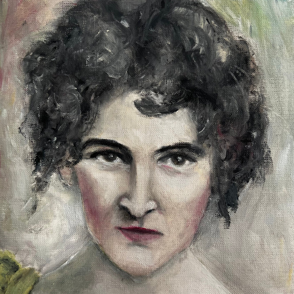 Paint a portrait with cold wax